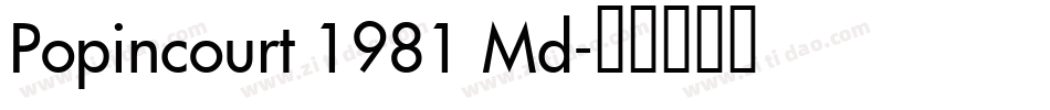 Popincourt 1981 Md字体转换